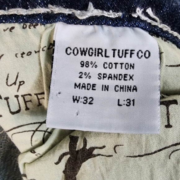 Cowgirl Tuff Co. Women's Western Jeans  - Believe It's Possible 32x31 Bootcut - Picture 13 of 16